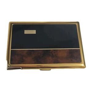 Vintage 60s Cigarette Case  w lighter multi-tone Tobacco holder